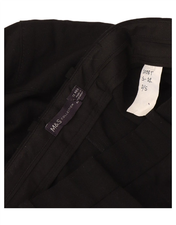 Marks & Spencer Straight Cargo Bukser til kvinder UK 12 Medium W30 L30 Sort