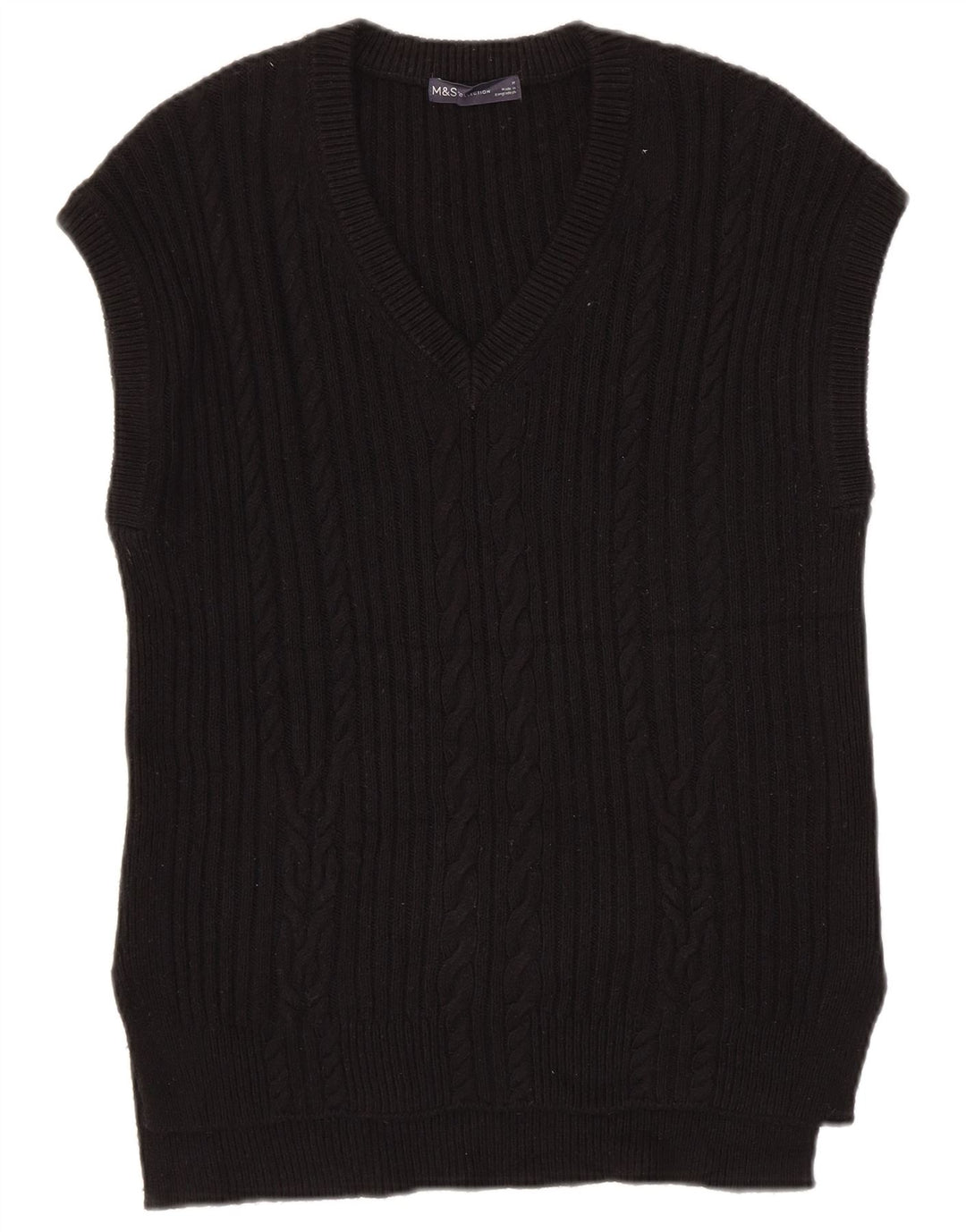 Marks & Spencer Herrevest Tank Top Medium Sort Bomuld