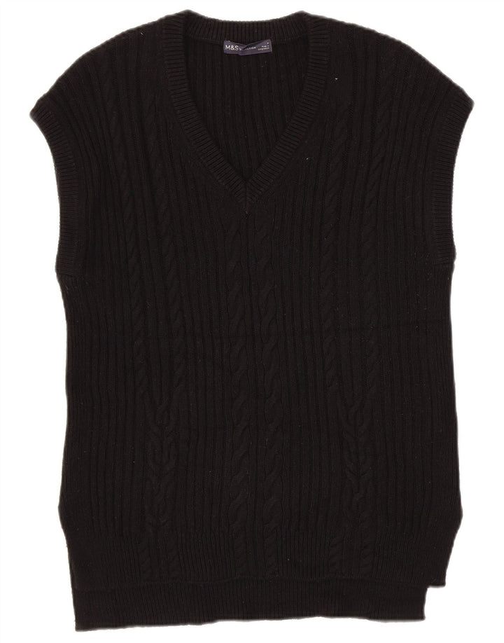 Marks & Spencer Herrevest Tank Top Medium Sort Bomuld