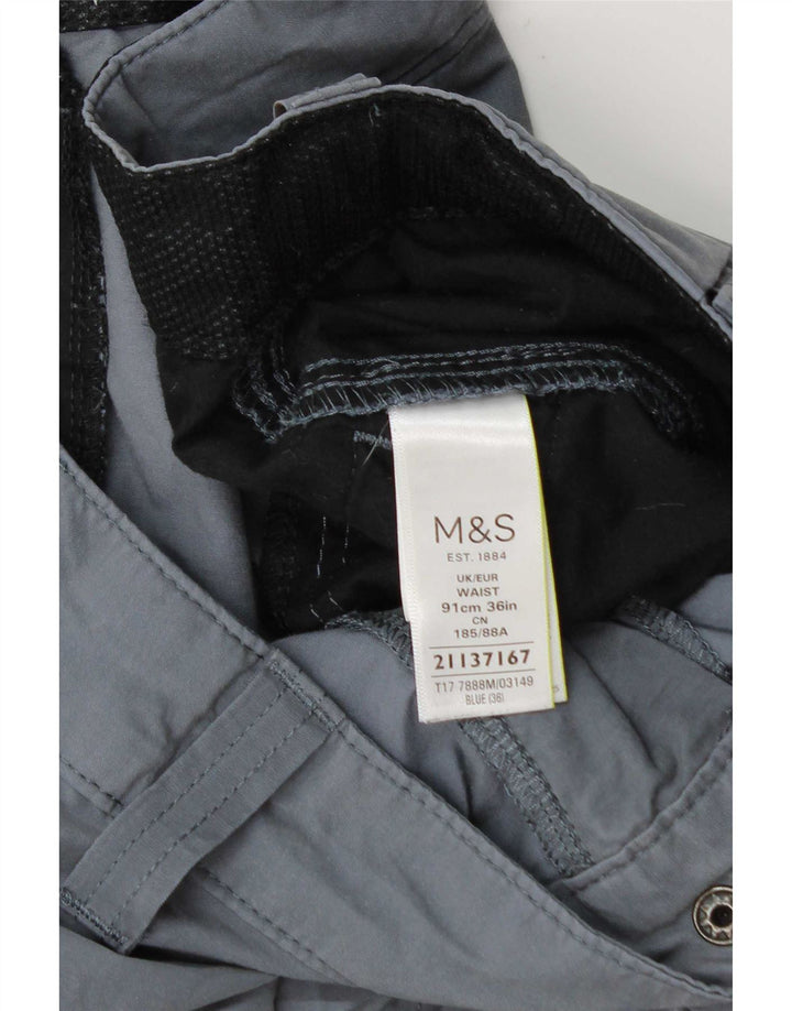 Marks & Spencer Herre Cargo Shorts W36 Large Blue Cotton