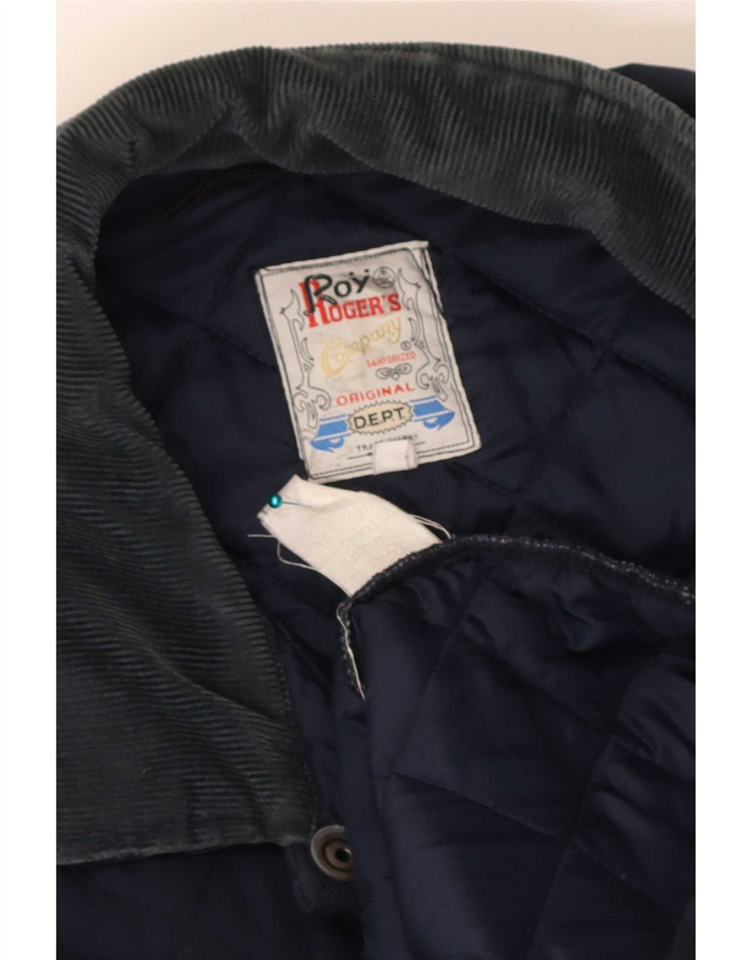 Roy Rogers Herre quiltet jakke UK 42 XL Navy Blue