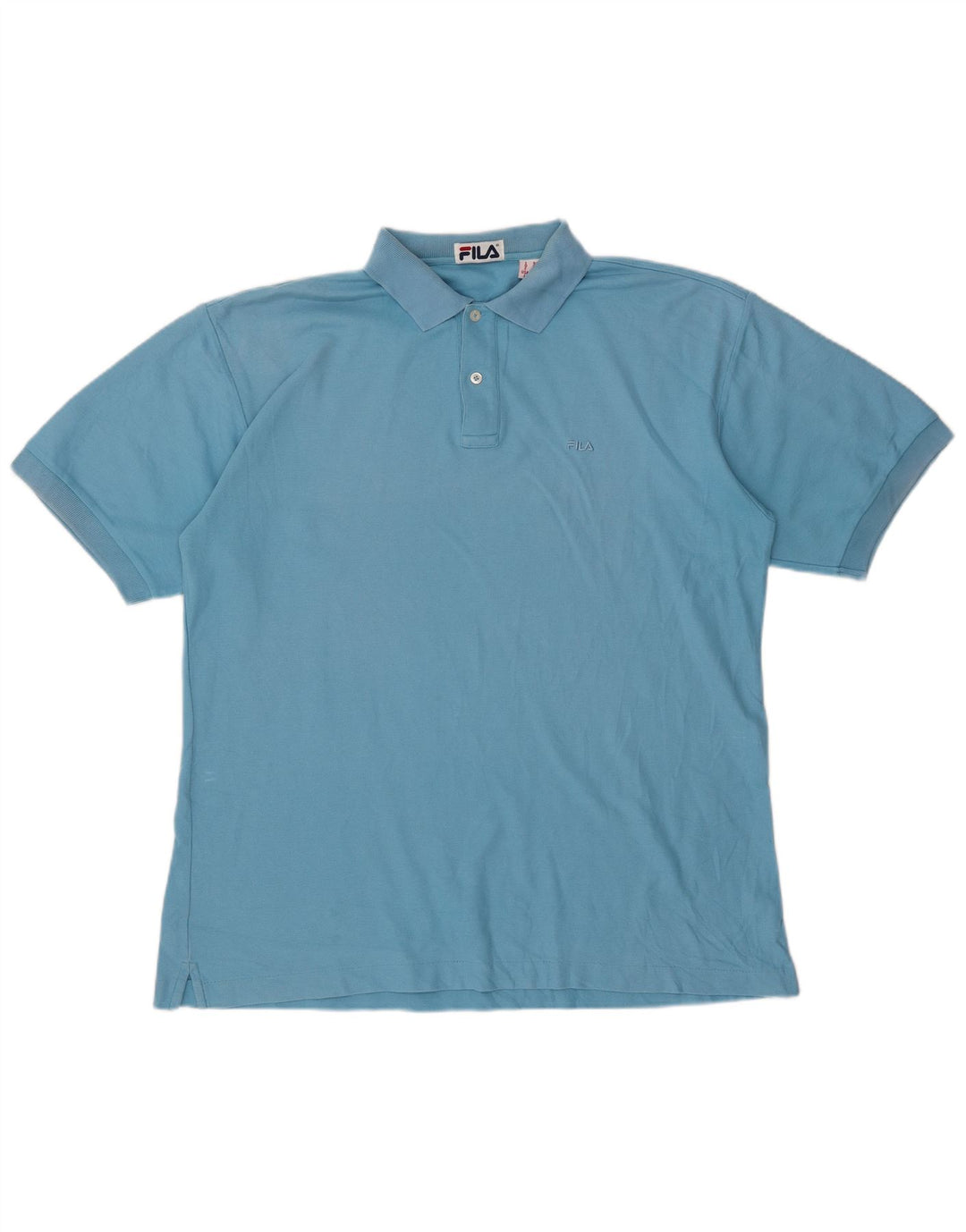 Fila Herre Polo Shirt IT 54 XL Blå Bomuld