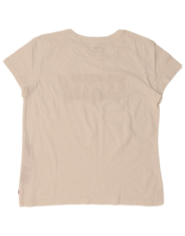 Levi's Grafisk T-shirt top til kvinder DK 16 Stor hvid bomuld