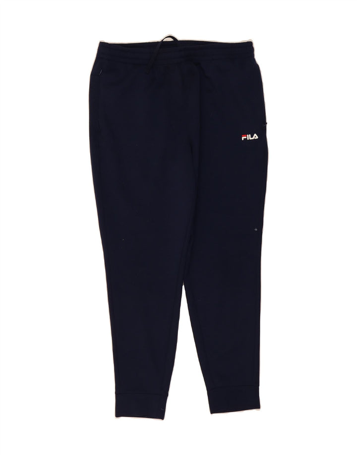 FILA Mens Tracksuit Trousers Joggers Large Navy Blue Polyester Vintage Fila and Second-Hand Fila from Messina Hembry 