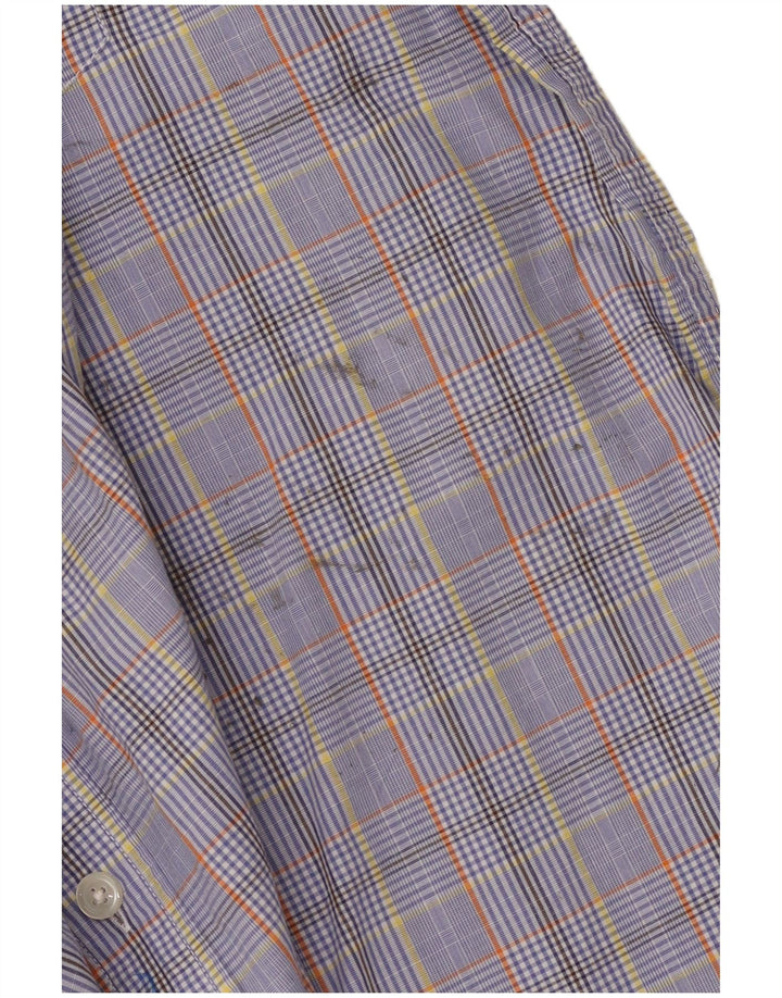 Eddie Bauer herreskjorte XL blå ternet bomuld