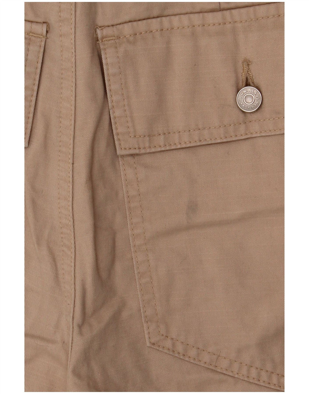 Tommy Hilfiger Dame High Rise Cargo Shorts W26 Small Beige
