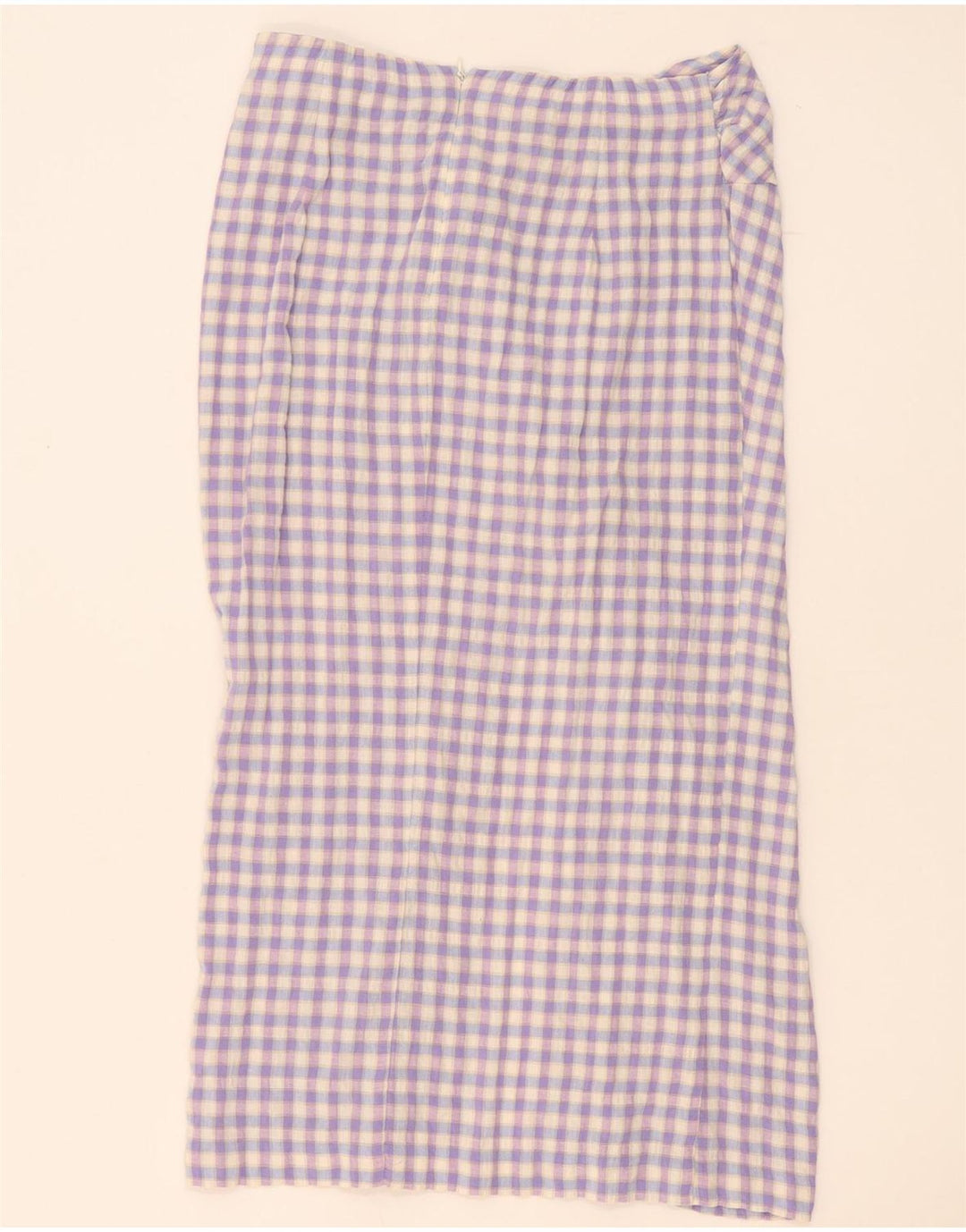 Zara Dame Maxi Nederdel Large W32 Lilla Gingham