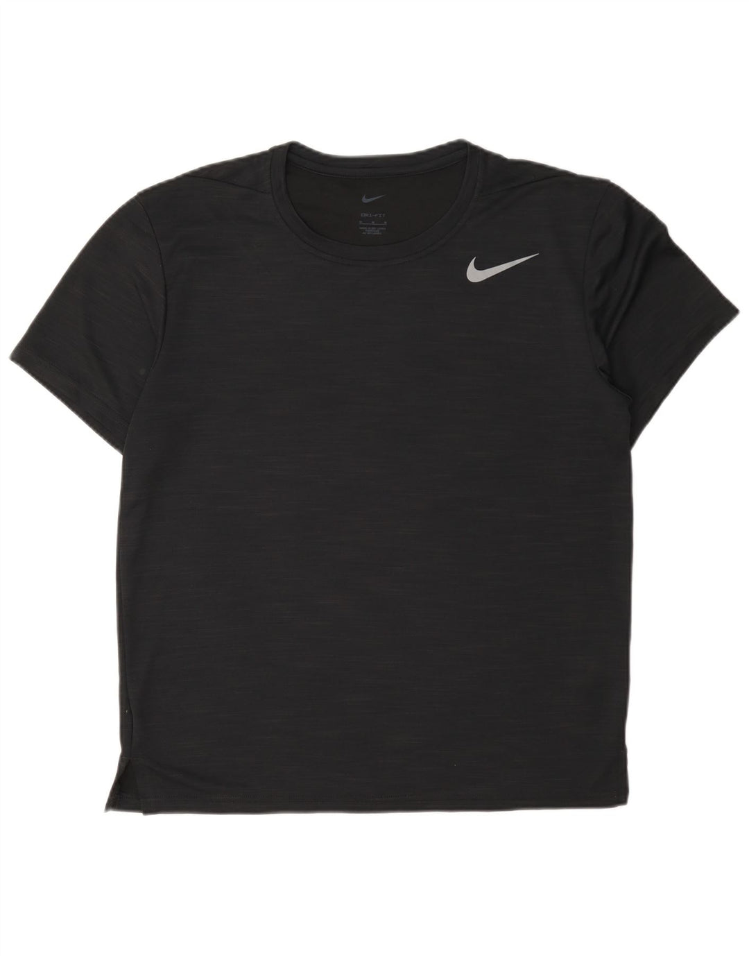 Nike Herre Dri Fit T-shirt Top Medium Sort Flecked Polyester