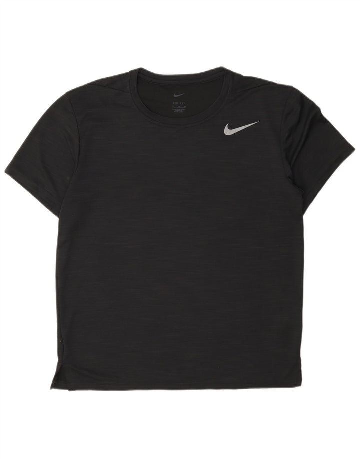 Nike Herre Dri Fit T-shirt Top Medium Sort Flecked Polyester