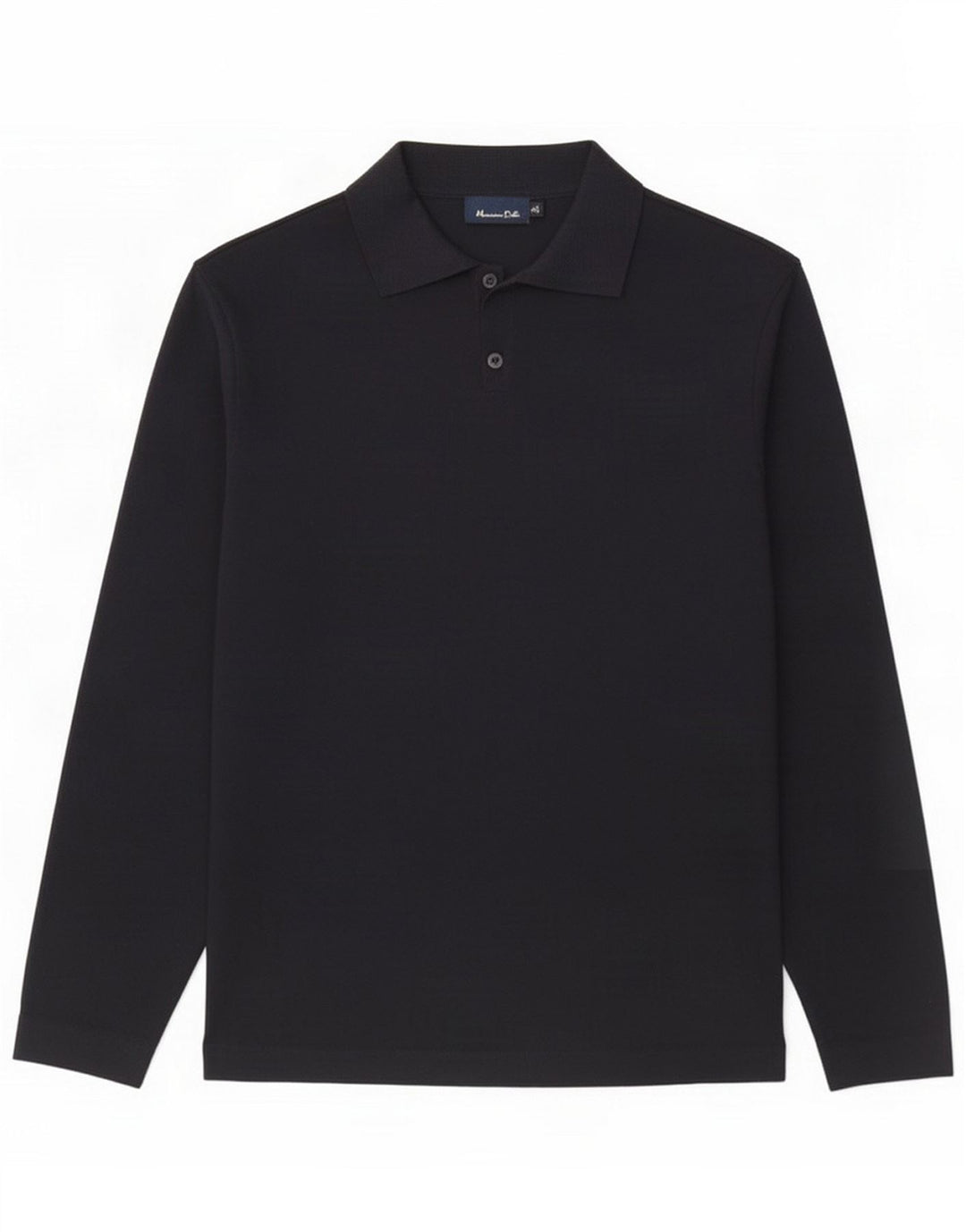 Massimo Dutti Herre Polo-halstrøje Sweater Stor Marineblå Uld
