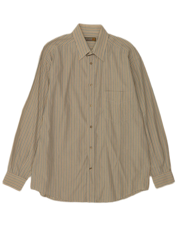 Stefanel herreskjorte lille beige stribet