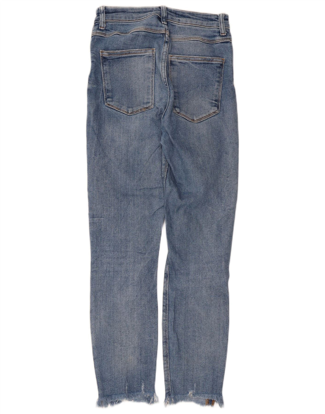 Zara Dame Distressed Slim Jeans EU 38 Small W28 L26 Blue