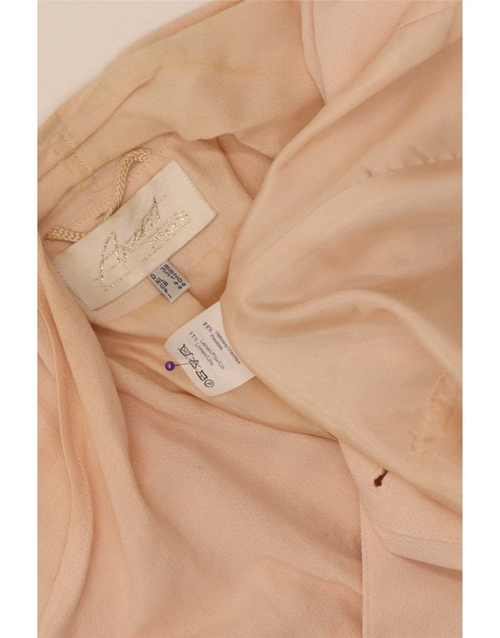 Vintage Womens Double Breasted Blazer Jacket UK 12 Medium Pink Viscose