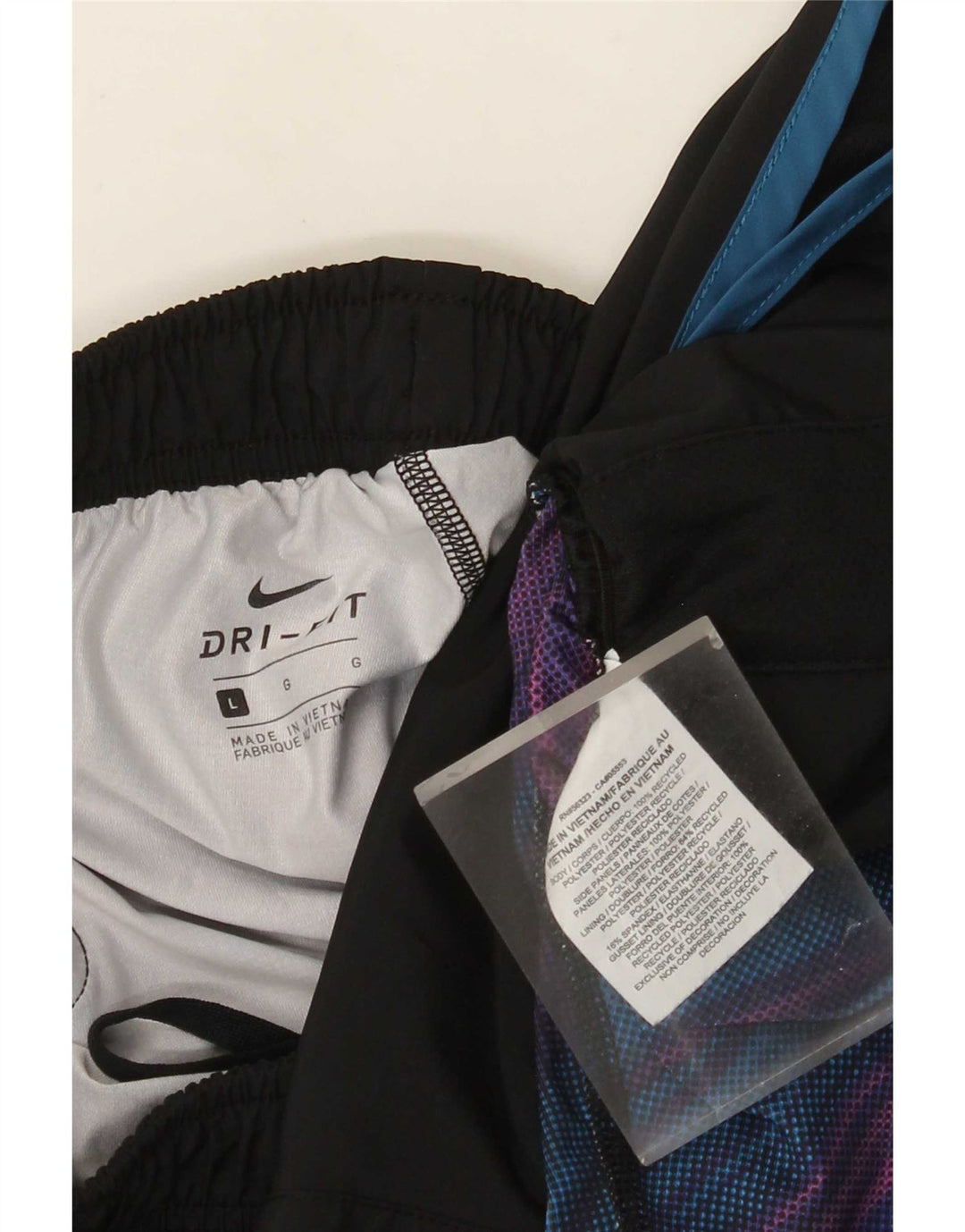 Nike Dame Dri Fit Sport Shorts UK 14 Large Black Polyester