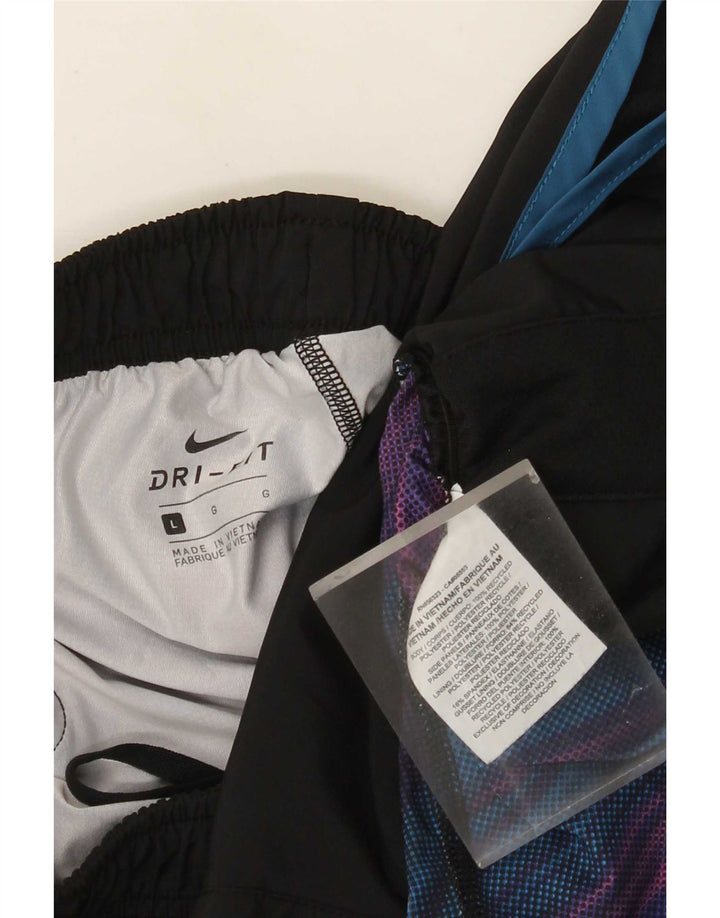 Nike Dame Dri Fit Sport Shorts UK 14 Large Black Polyester