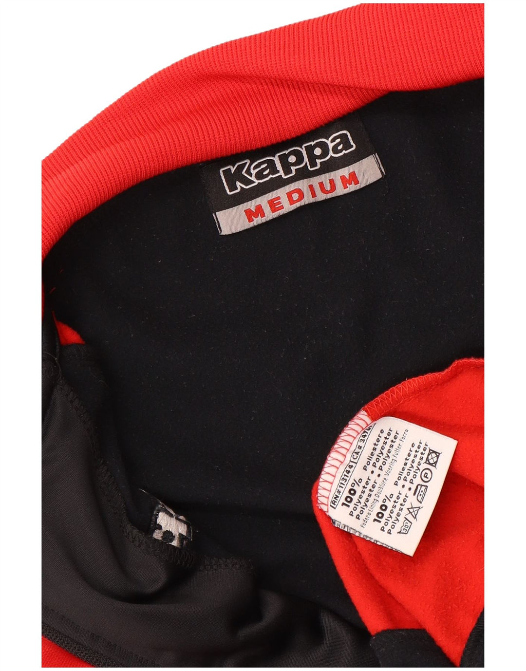 KAPPA Herre grafisk træningsdragt Topjakke Medium Rød Colourblock Polyester