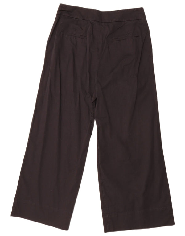 Marella Womens Cropped Bukser UK 10 Small W30 L26 Sort Bomuld