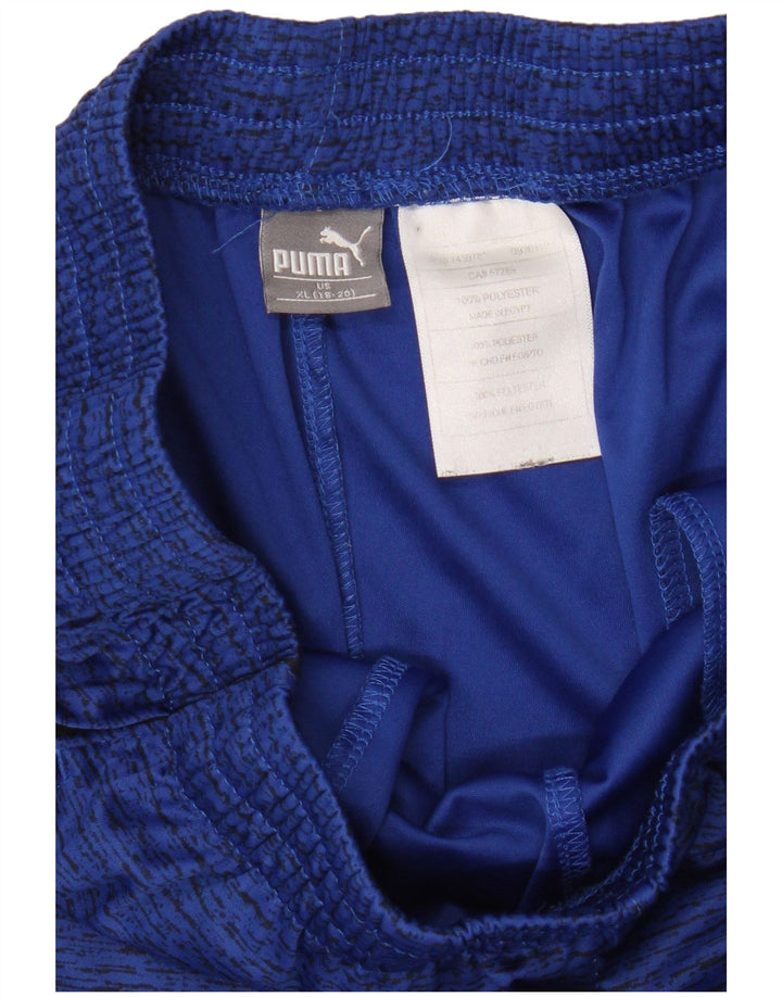 Puma Boys Sports Shorts 13-14 år XL Marineblå Flecked Polyester