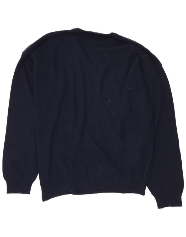 Sergio Tacchini Herre V-hals sweater 2XL marineblå uld