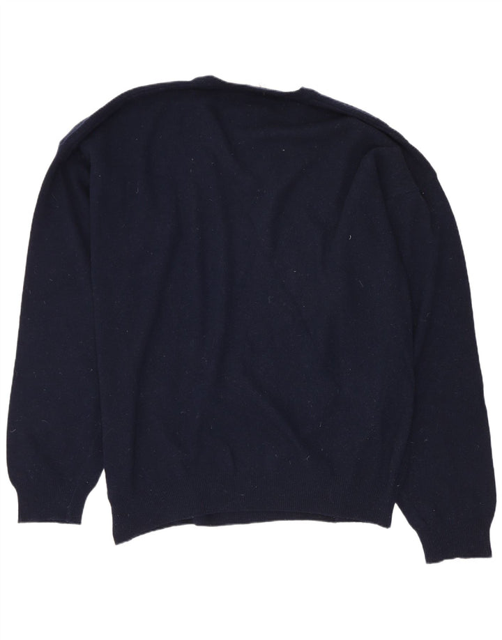 Sergio Tacchini Herre V-hals sweater 2XL marineblå uld
