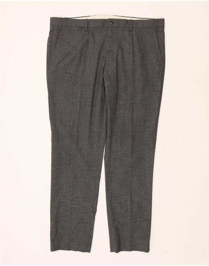 Marks & Spencer Herre Slim Chino Bukser W38 L31 Grå Polyester