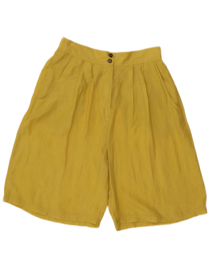 MPG kvinders højtaljede bermudashorts IT 44 Medium W29 gul silke