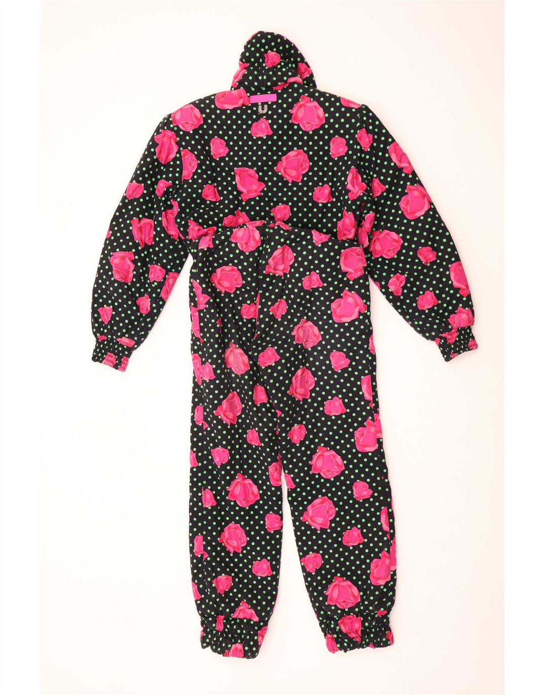 Ungaro Dame Ski Jumpsuit IT 44 Medium Black Floral Bomuld