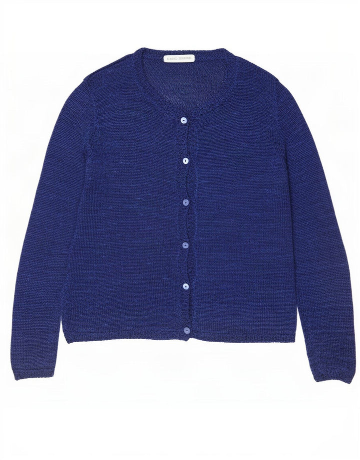 Claudio Ferretti Dame Cardigan Sweater UK 12 Medium Blue Flecked