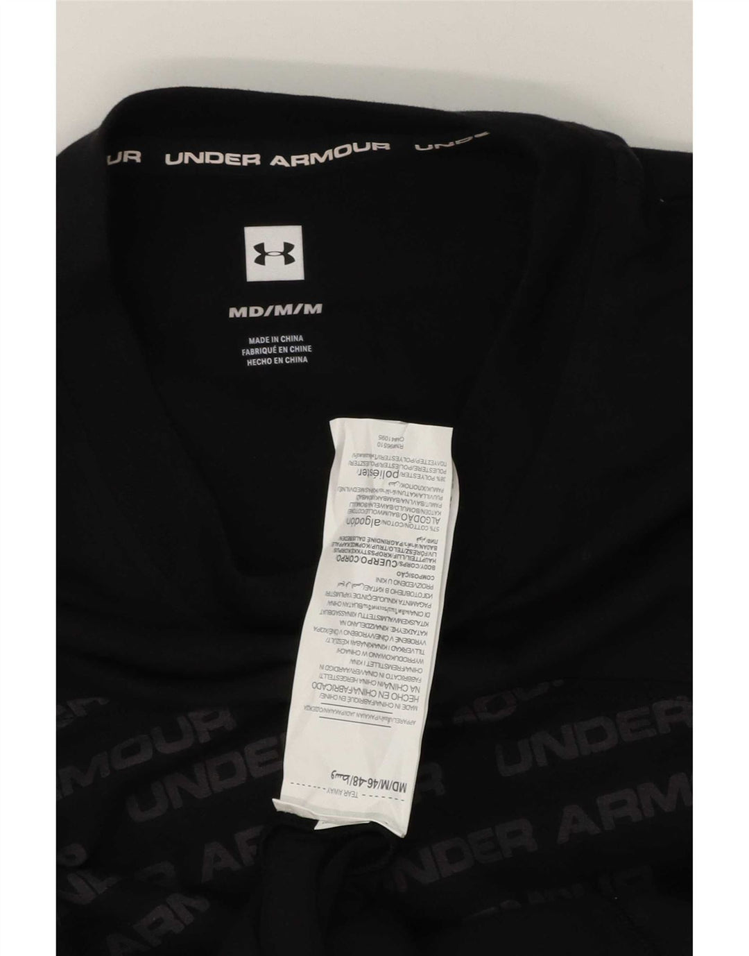 Under Armour Herre grafisk top Langærmet medium sort bomuld