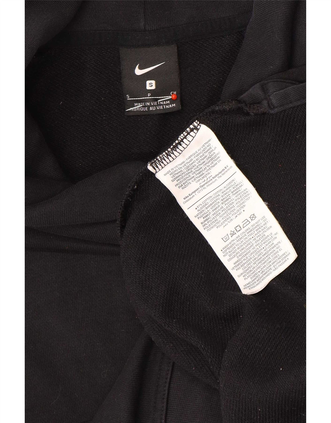 Nike Womens Grafisk Oversized Sweatshirt Jumper UK 10 Small Black Bomuld