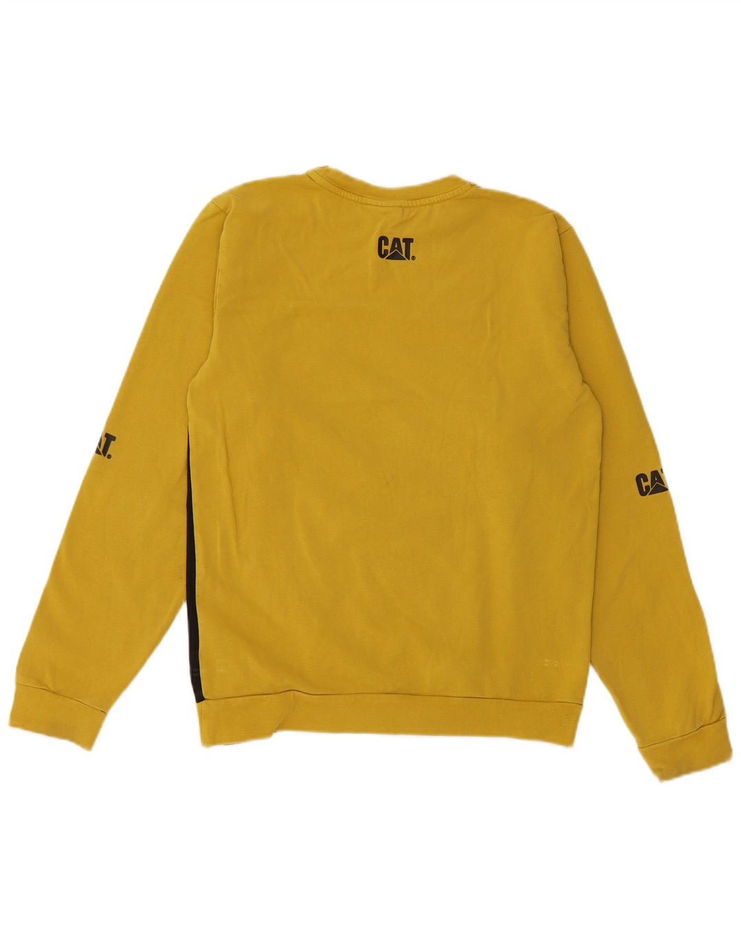 CAT Drenge Grafisk Sweatshirt Jumper 13-14 år Gul Colourblock Bomuld