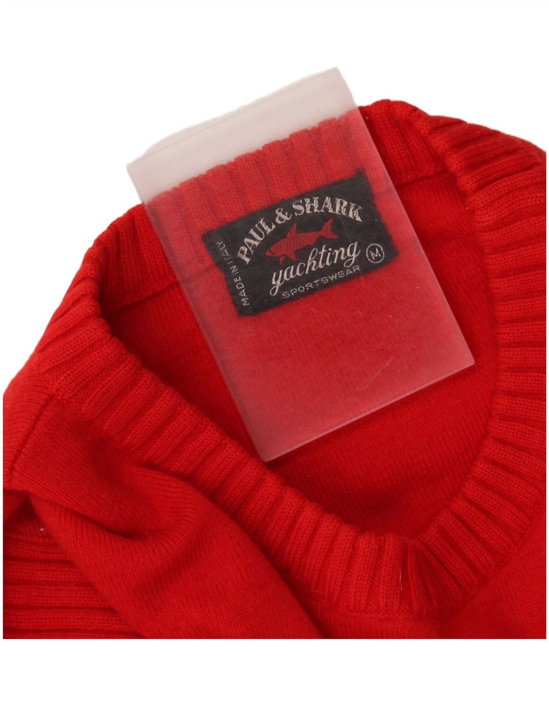 PAUL & SHARK Herre Yachting Crew Neck Jumper Sweater Medium Red Virgin Wool
