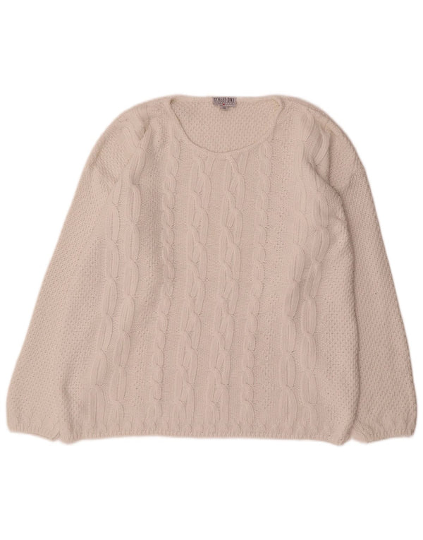 Street One Dame Oversized Boat Neck Jumper Sweater EU 36 Small White