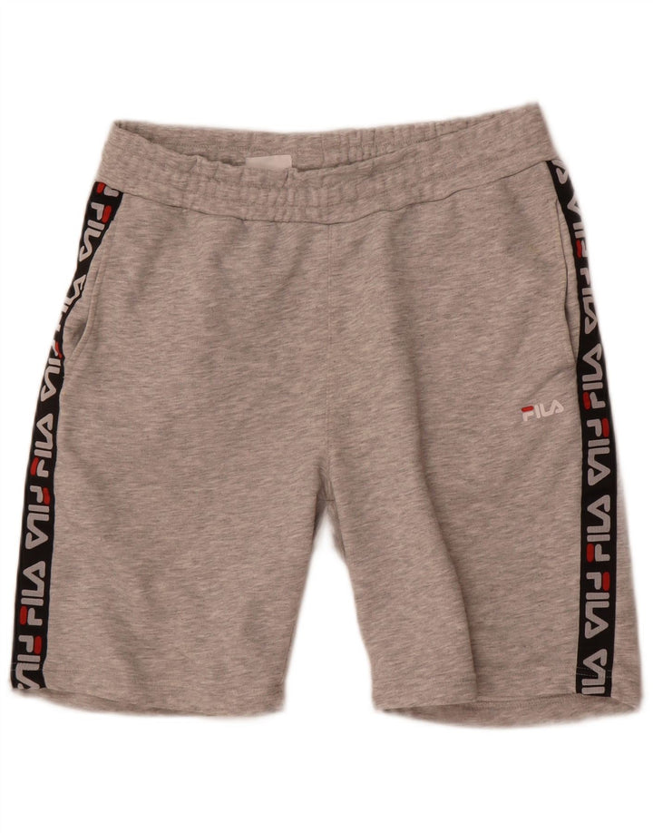Fila Herre grafiske sportsshorts Small Grå Colourblock Polyester