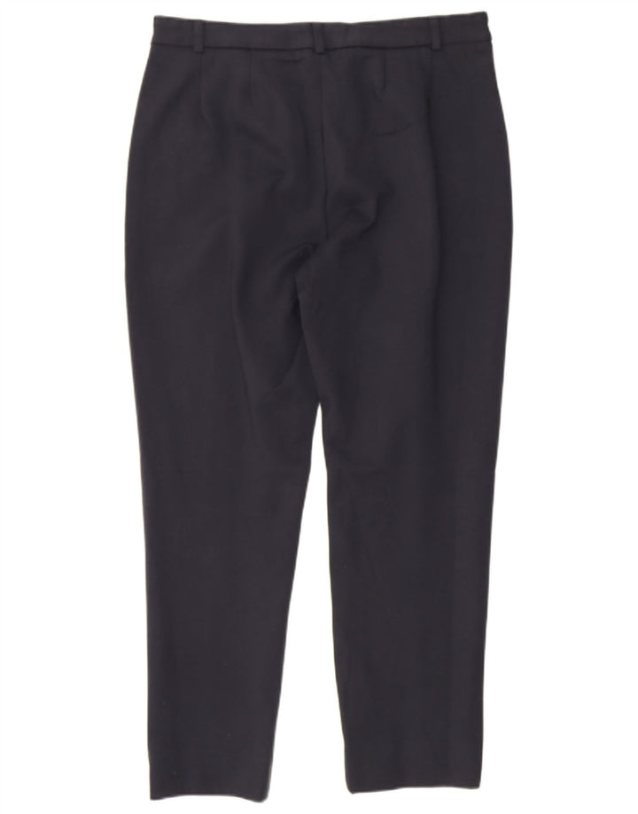 Marks & Spencer Dame Crop Suit Bukser UK 12 Medium W30 L24 Navy Blue