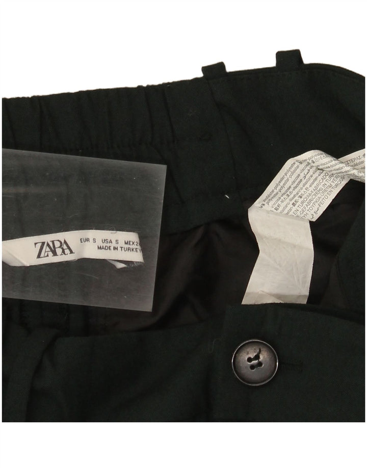 Zara koniske Chinobukser til kvinder Small W25 L25 Grøn polyester