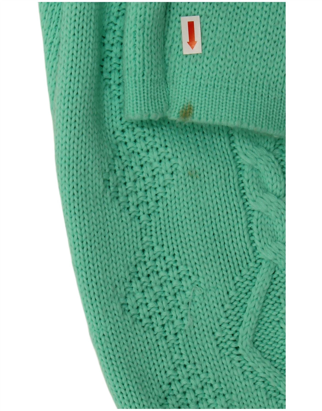 VINTAGE Dame V-hals sweater UK 18 XL Grøn Akryl