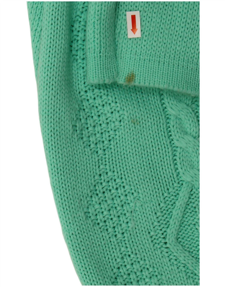 VINTAGE Dame V-hals sweater UK 18 XL Grøn Akryl