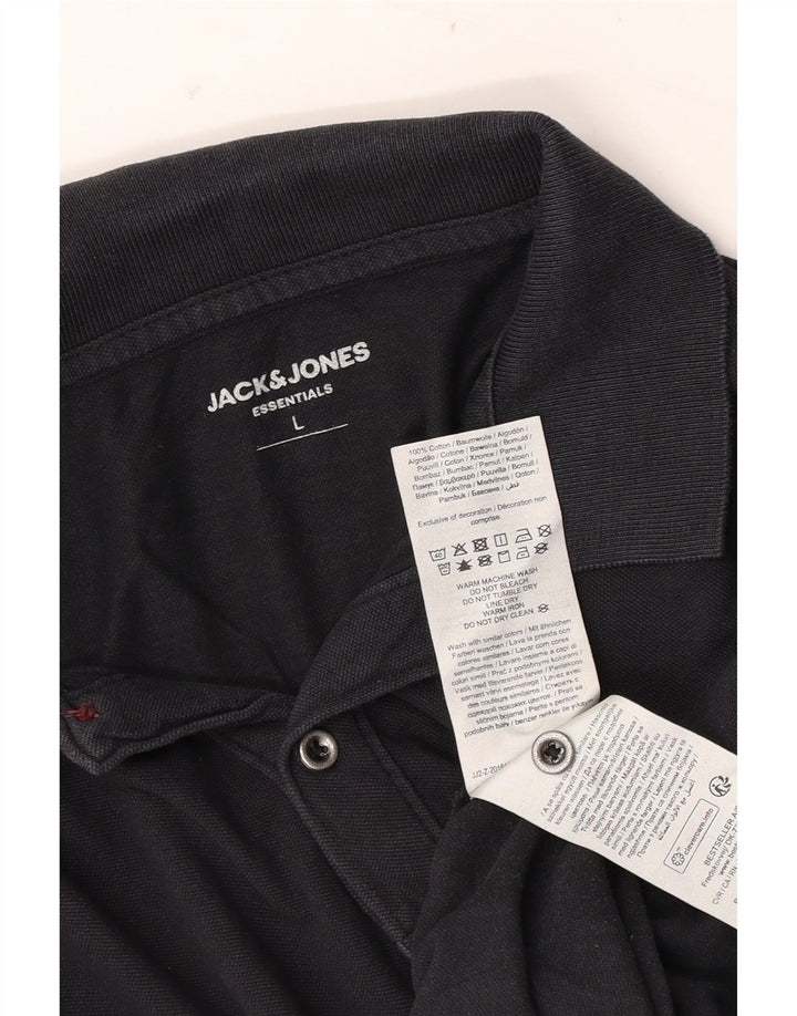 Jack & Jones herre poloskjorte stor sort bomuld