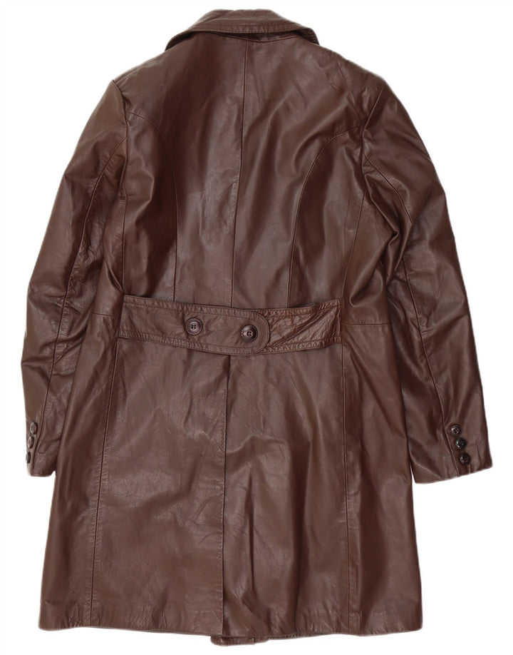 Vintage herre dobbeltradet læderfrakke UK 36 Small Brown