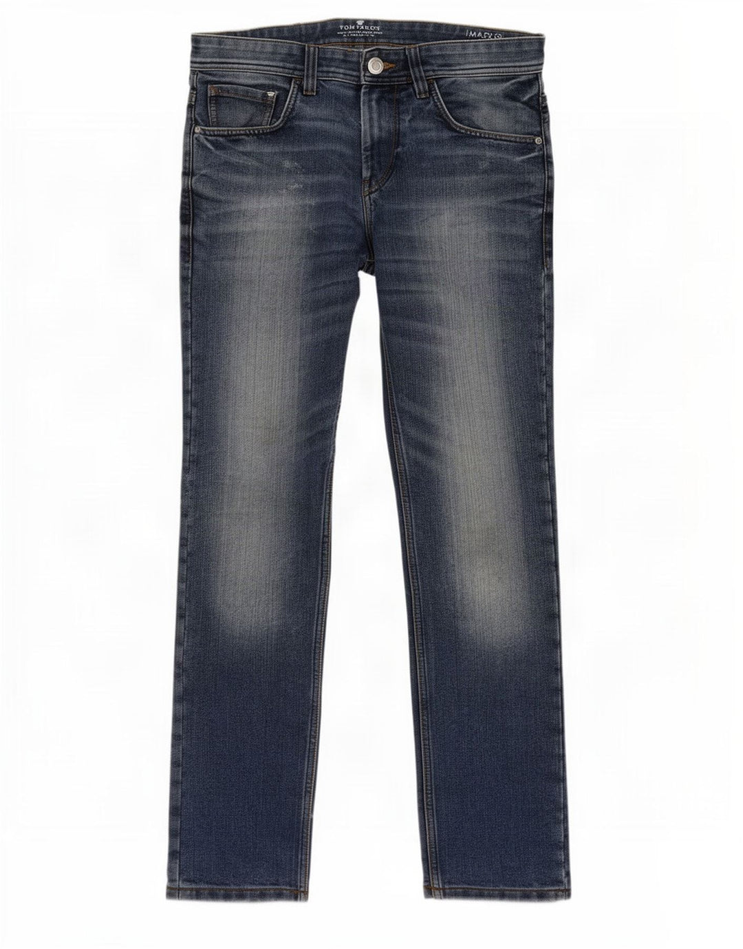 Tom Tailor Straight Jeans til mænd W30 L29 Marineblå Bomuld
