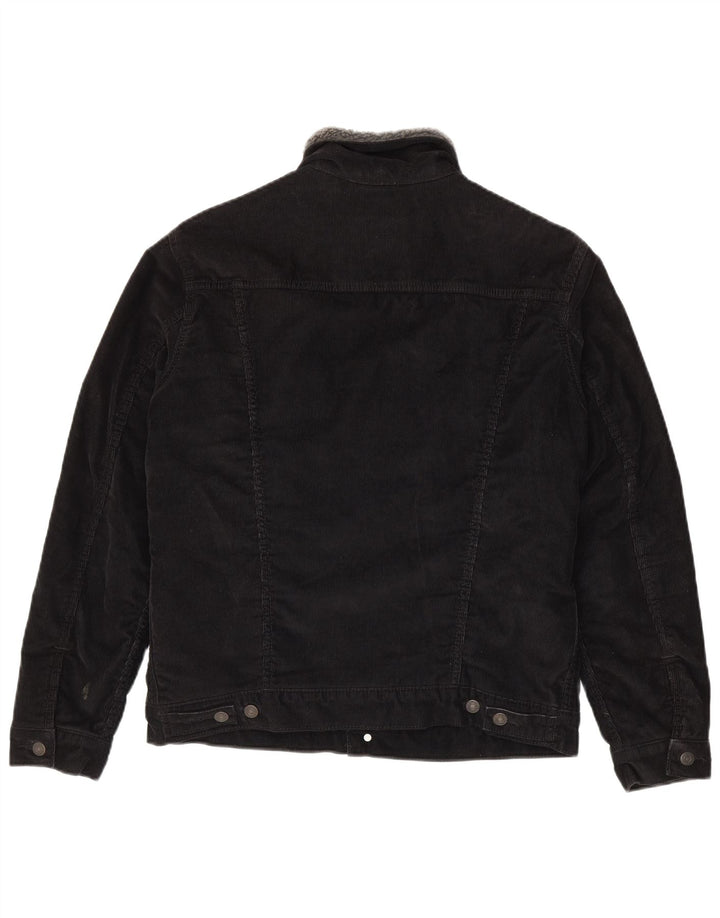 Levi's Herre Sherpa Corduroy-jakke UK 40 Stor sort bomuld