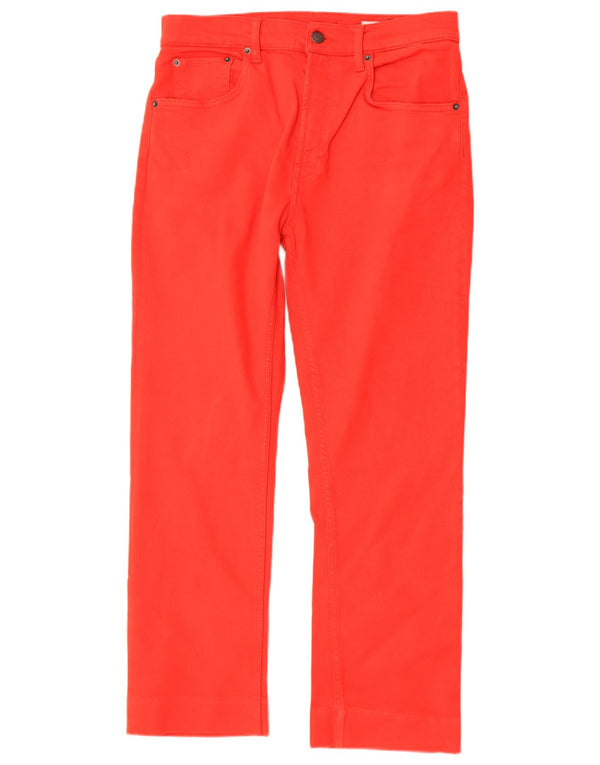 Zara Dame Straight Jeans EU 40 Medium W30 L27 Rød Bomuld