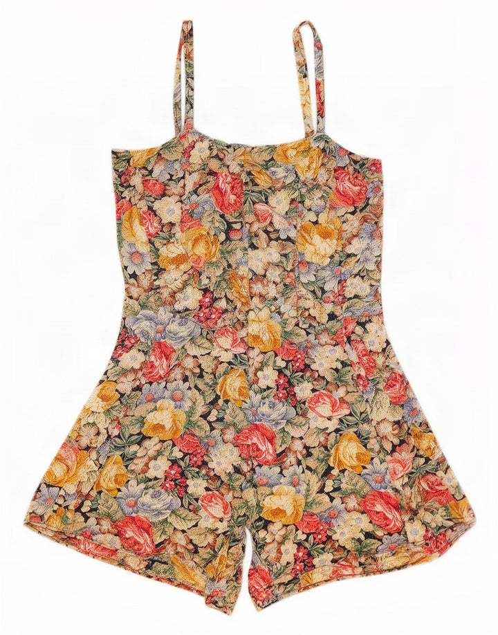 Vintage Dame Playsuit IT 44 Medium Multicolored Floral