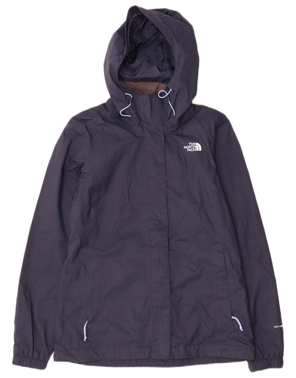 The North Face Womens Hooded Rain Jacket UK 10 Small Navy Blue Polyester