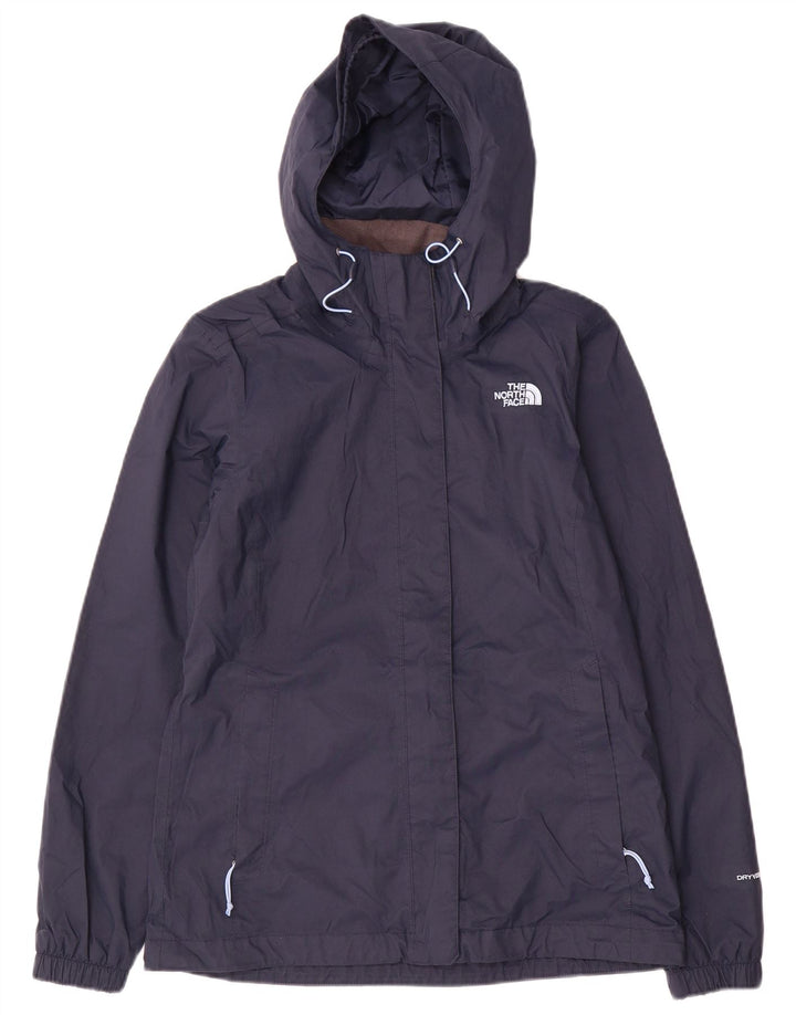 The North Face Regnjakke med hætte til kvinder UK 10 Small Navy Blue Polyester
