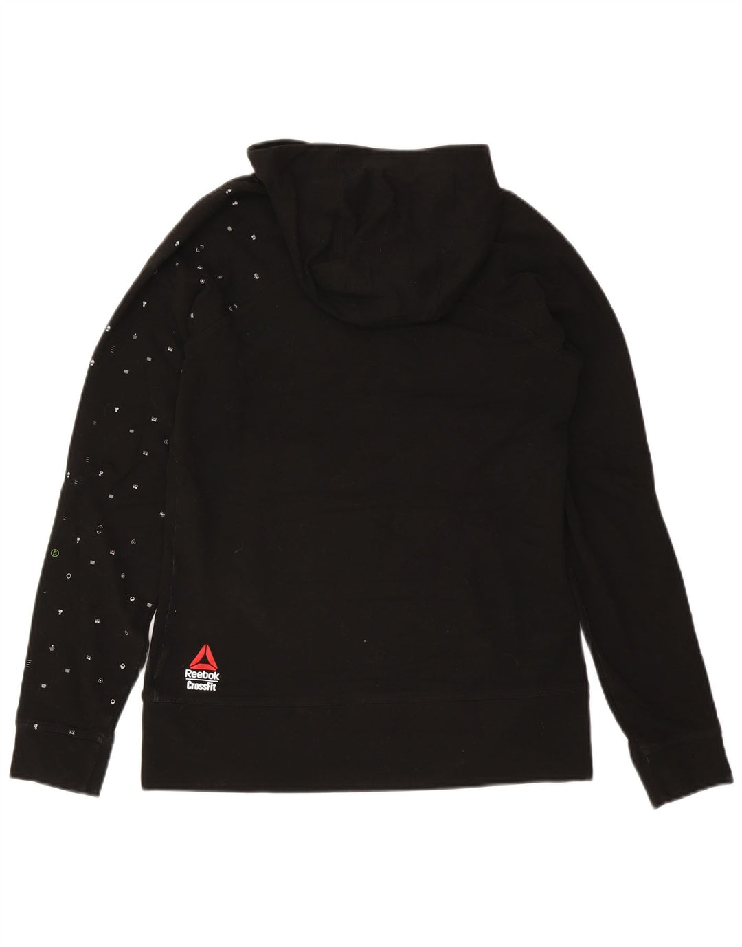 Reebok Herre grafisk hættetrøje Jumper Medium Sort Polyester
