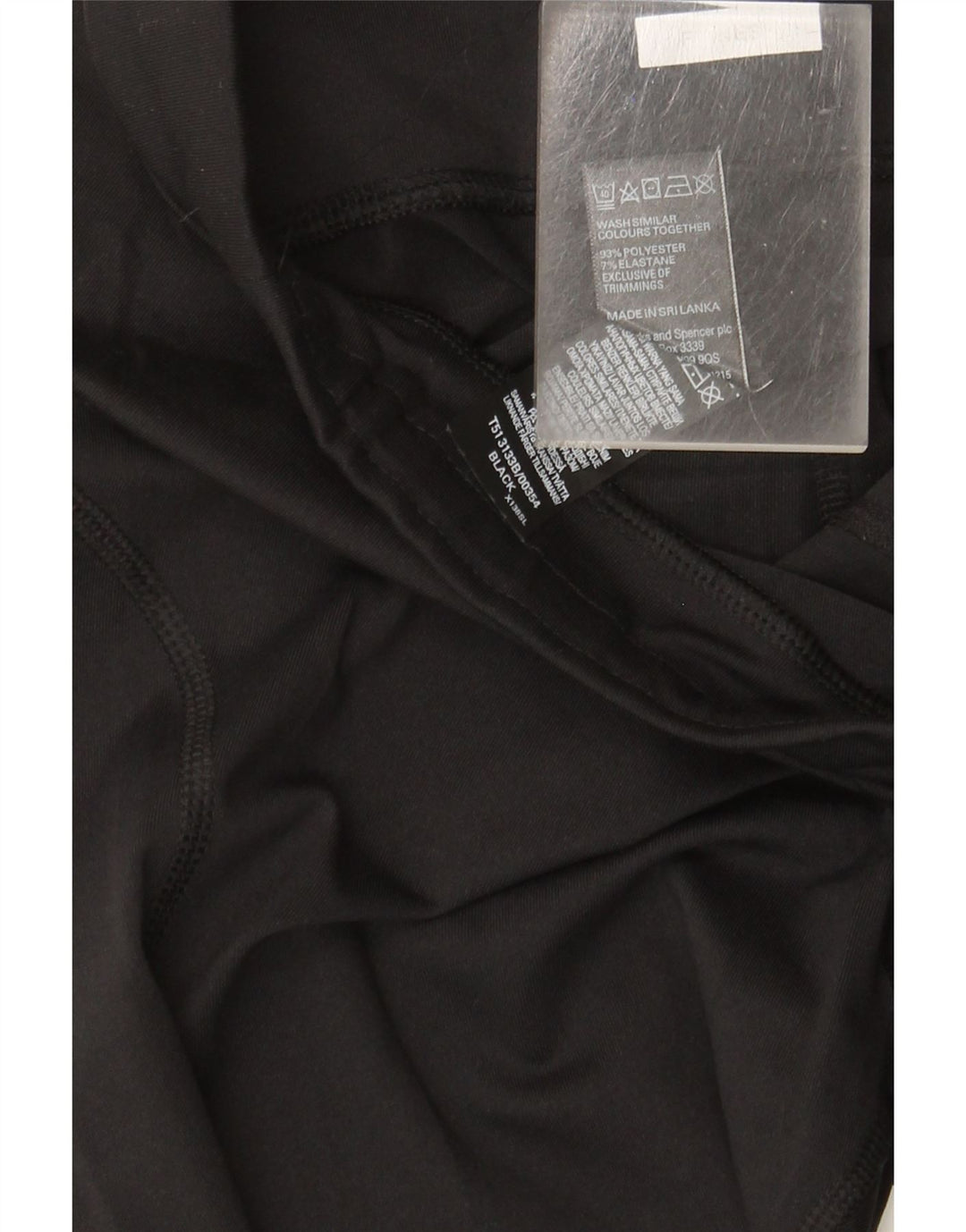 Marks & Spencer Womens Leggings UK 12 Medium Black Polyester