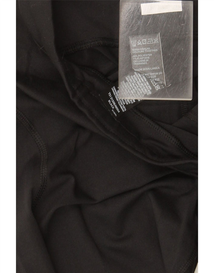 Marks & Spencer Womens Leggings UK 12 Medium Black Polyester