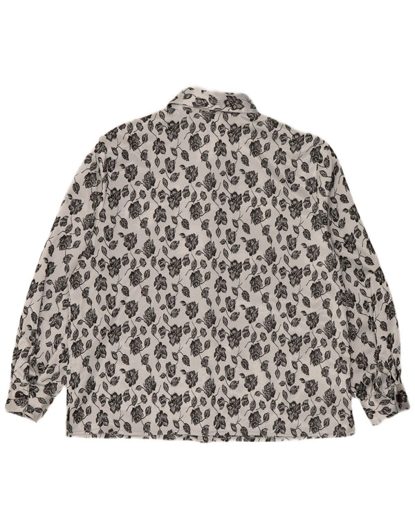 Your Sixth Sense Womens Shirt UK 14 Large White Floral Polyester